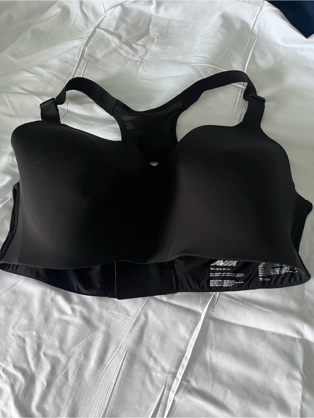 Avia Black Seamless Molded Racerback Sports Bra